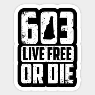 603 Live Free Or Die New Hampshire Patriot Sticker